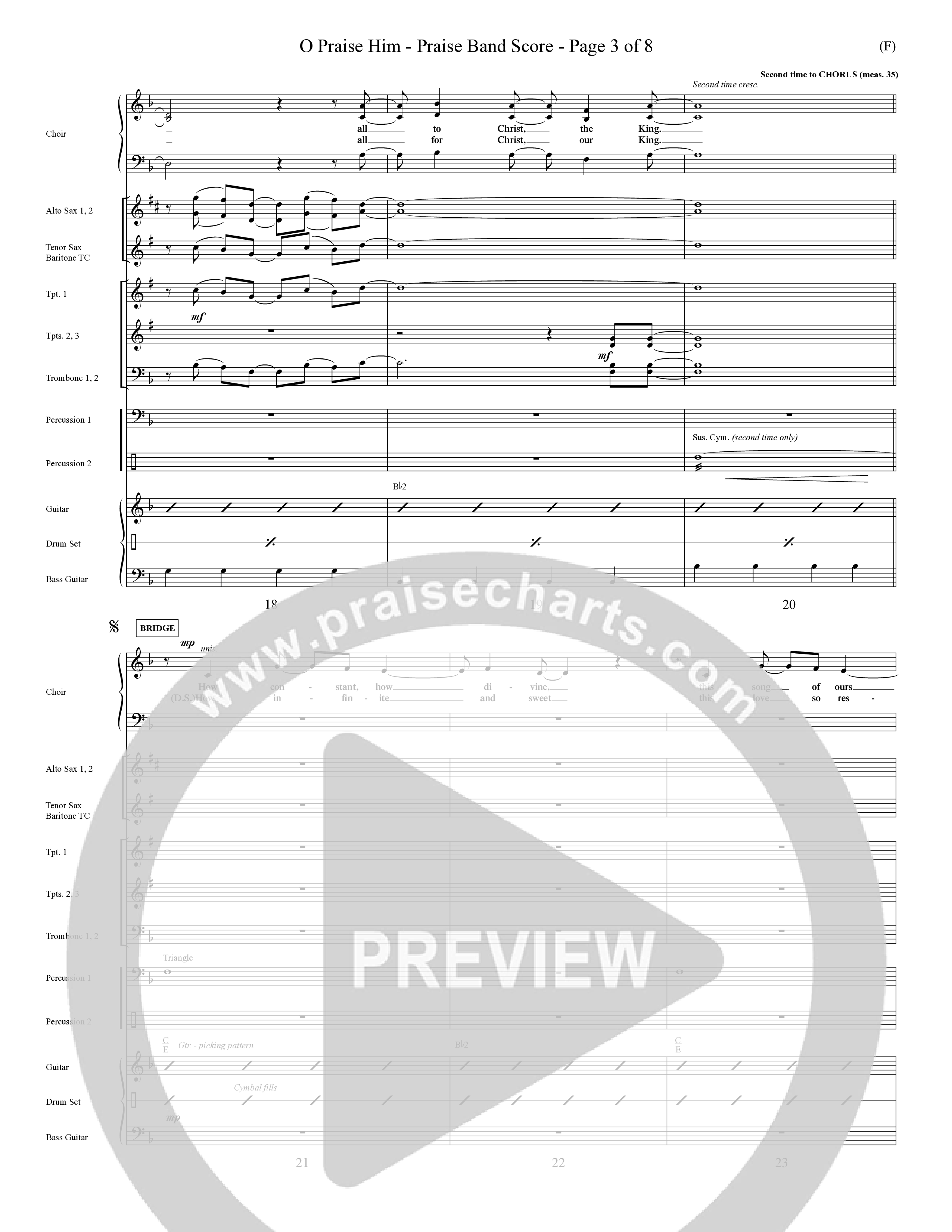 O Praise Him (Choral Anthem SATB) Conductor's Score (Word Music Choral / Orch. David Winkler)