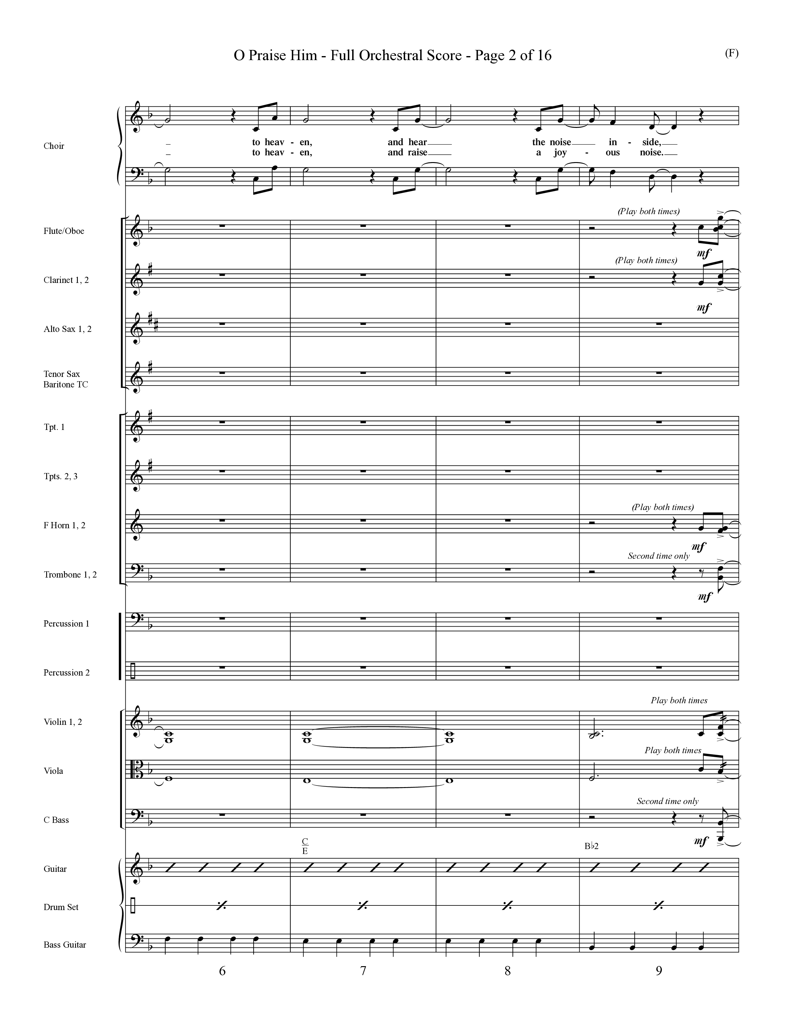 O Praise Him (Choral Anthem SATB) Orchestration (Word Music Choral / Orch. David Winkler)