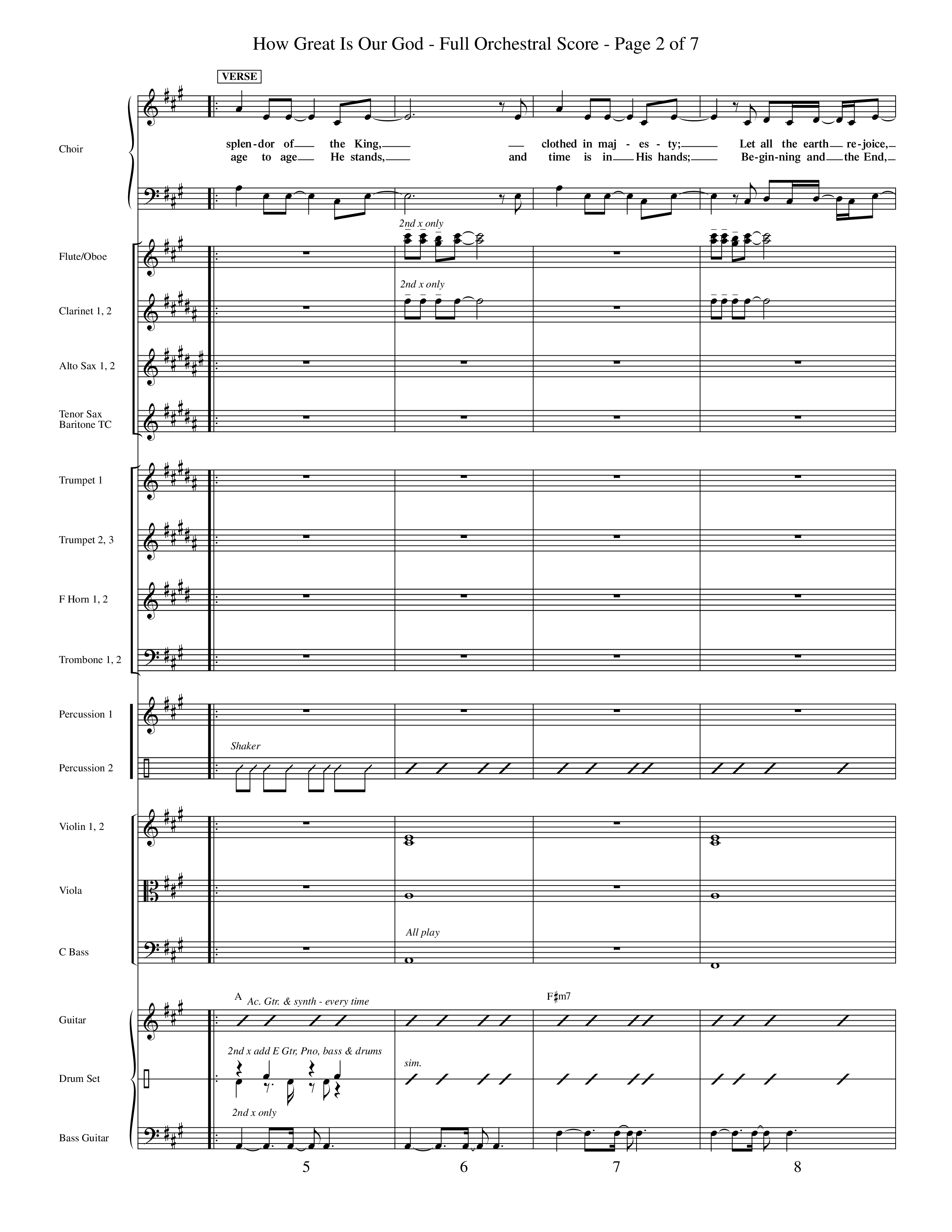 How Great Is Our God (Choral Anthem SATB) Orchestration (Word Music Choral / Orch. Dave Williamson)