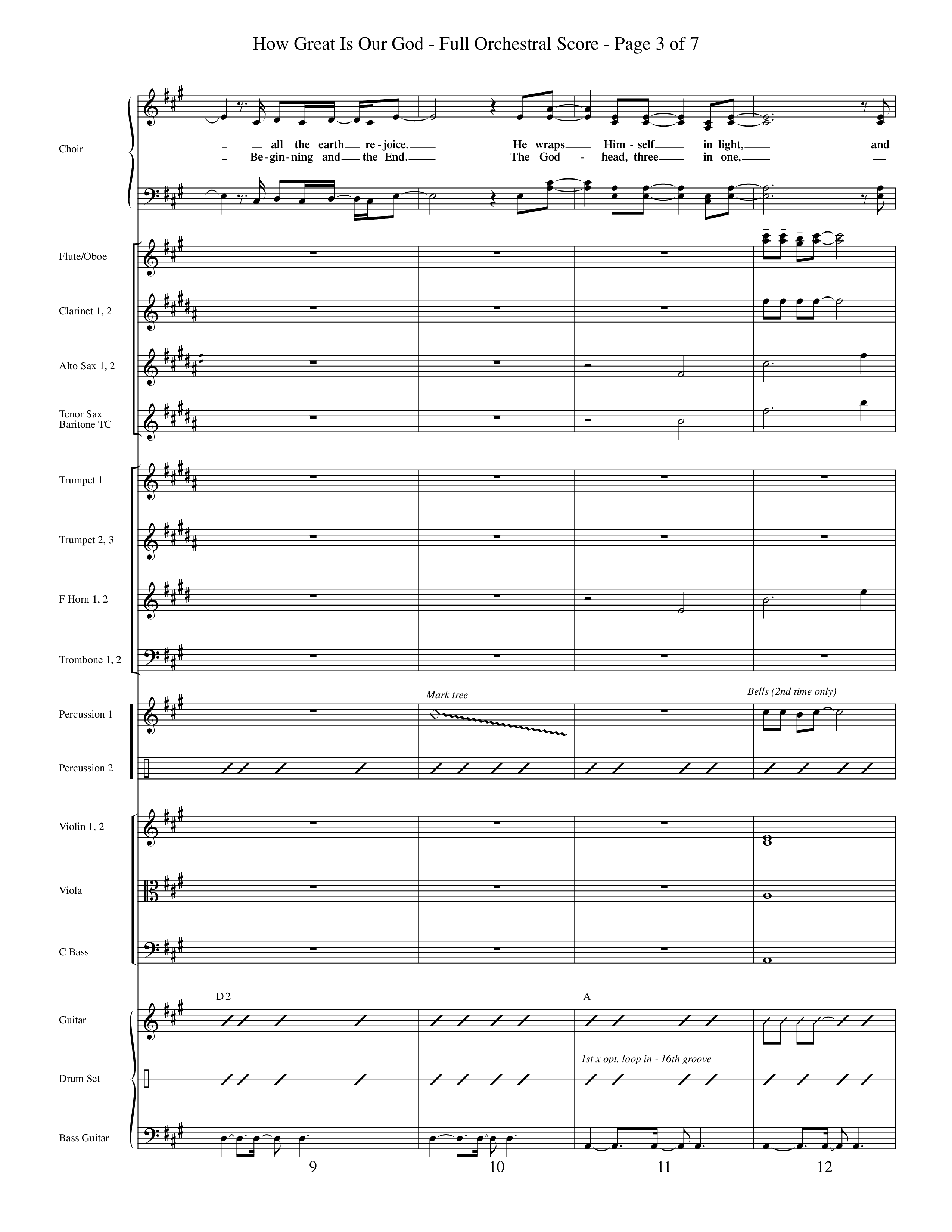 How Great Is Our God (Choral Anthem SATB) Orchestration (Word Music Choral / Orch. Dave Williamson)