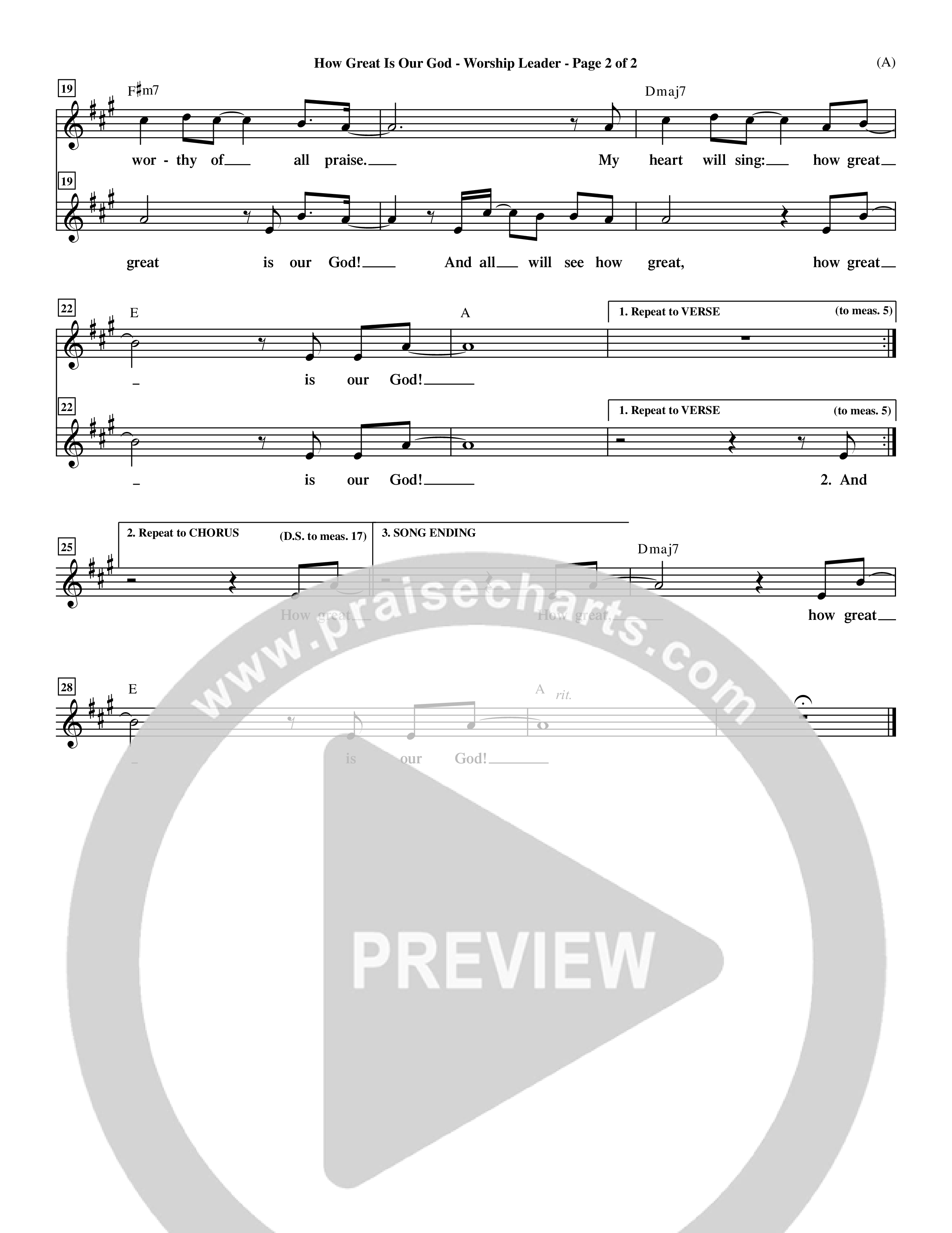 How Great Is Our God (Choral Anthem SATB) Rhythm Pack (Word Music Choral / Orch. Dave Williamson)