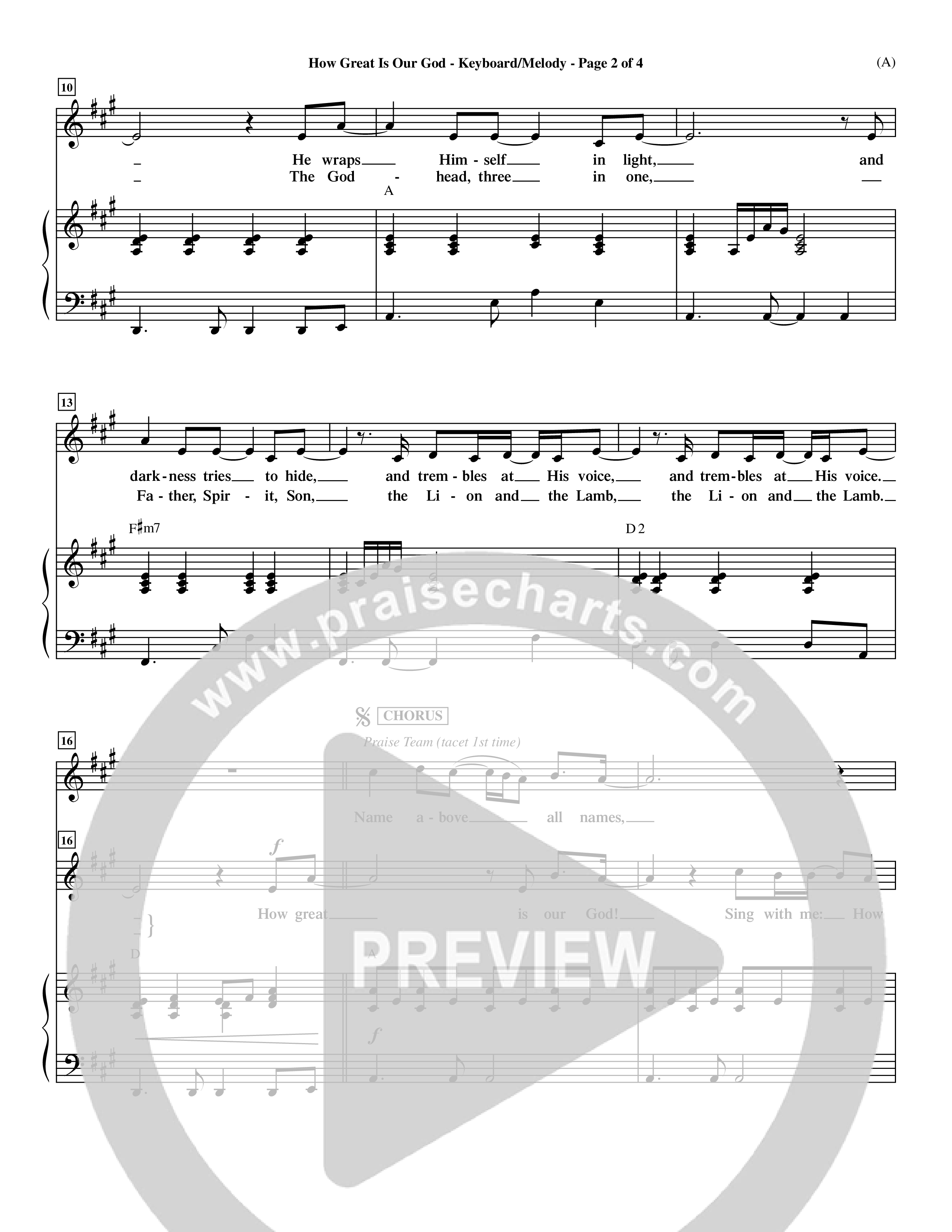 How Great Is Our God (Choral Anthem SATB) Piano/Vocal (Melody) (Word Music Choral / Orch. Dave Williamson)