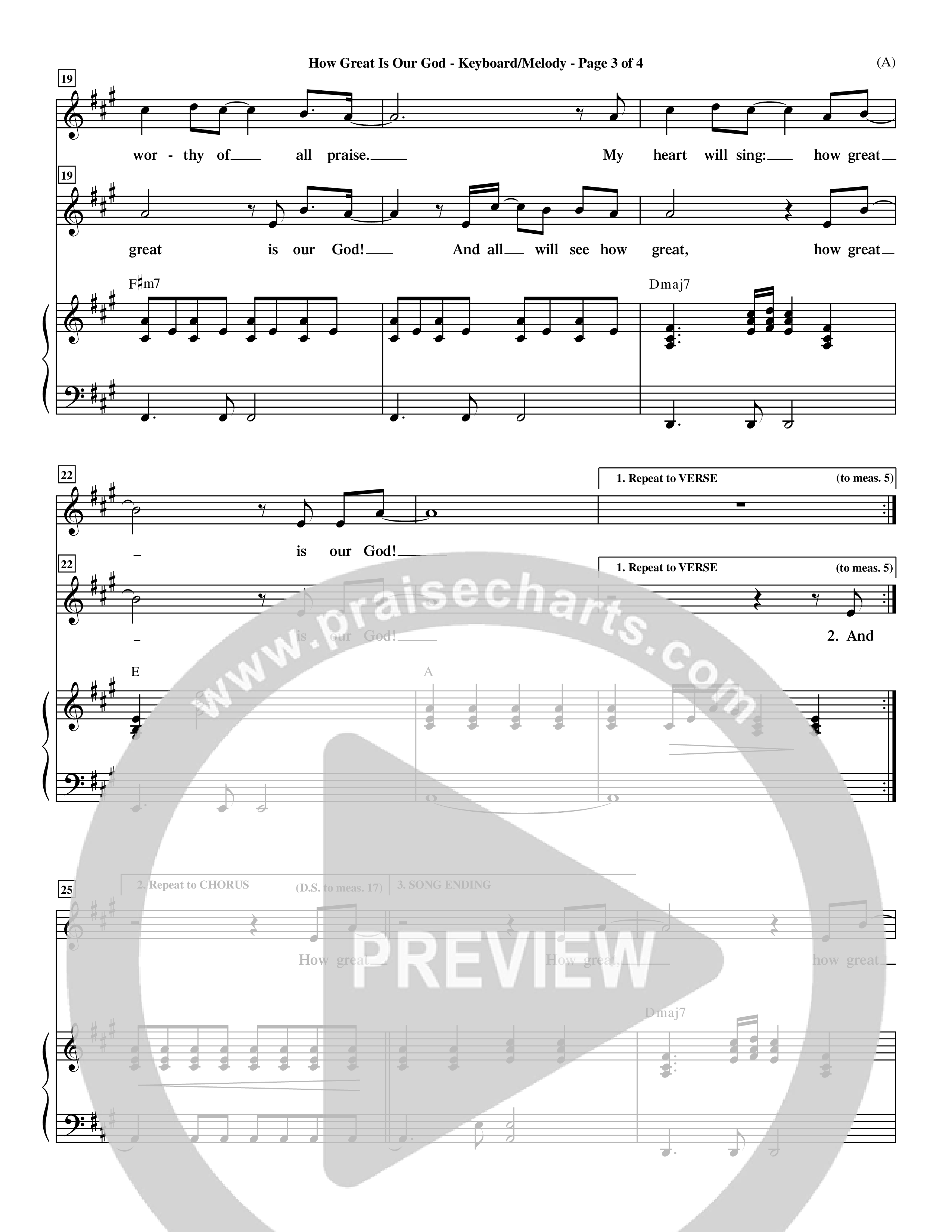 How Great Is Our God (Choral Anthem SATB) Piano/Vocal (Melody) (Word Music Choral / Orch. Dave Williamson)