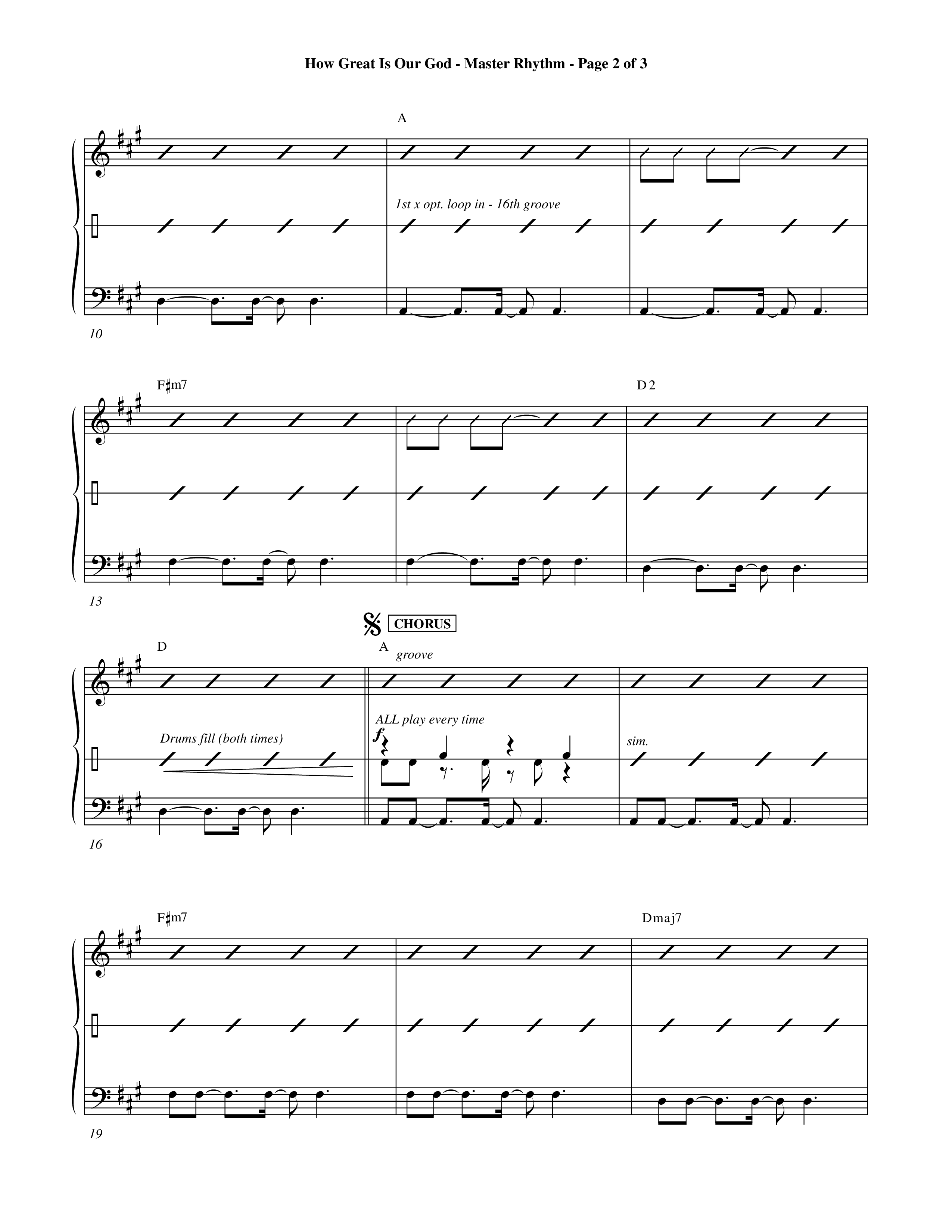 How Great Is Our God (Choral Anthem SATB) Rhythm Chart (Word Music Choral / Orch. Dave Williamson)