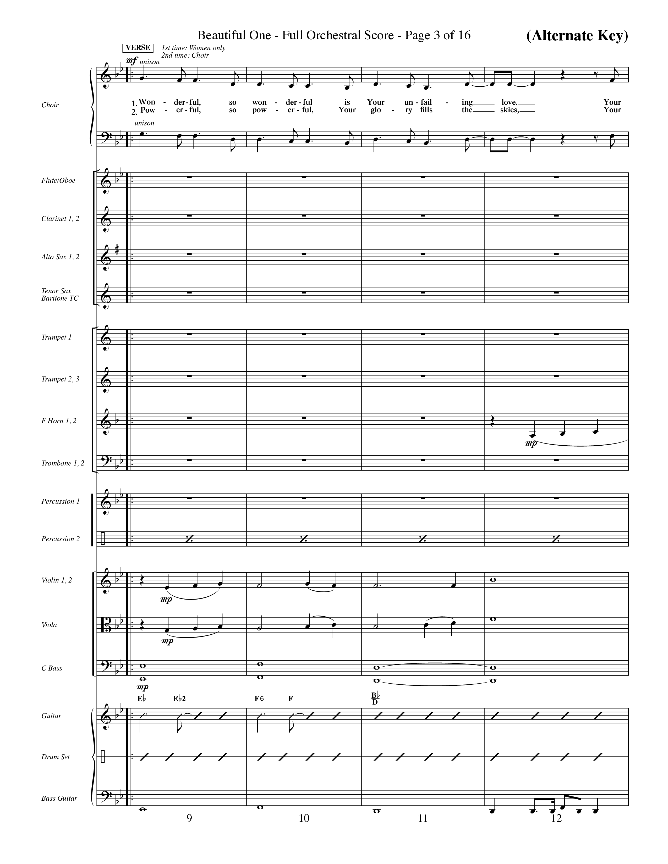 Beautiful One (Choral Anthem SATB) Conductor's Score (Word Music Choral / Orch. Paul Nelson)