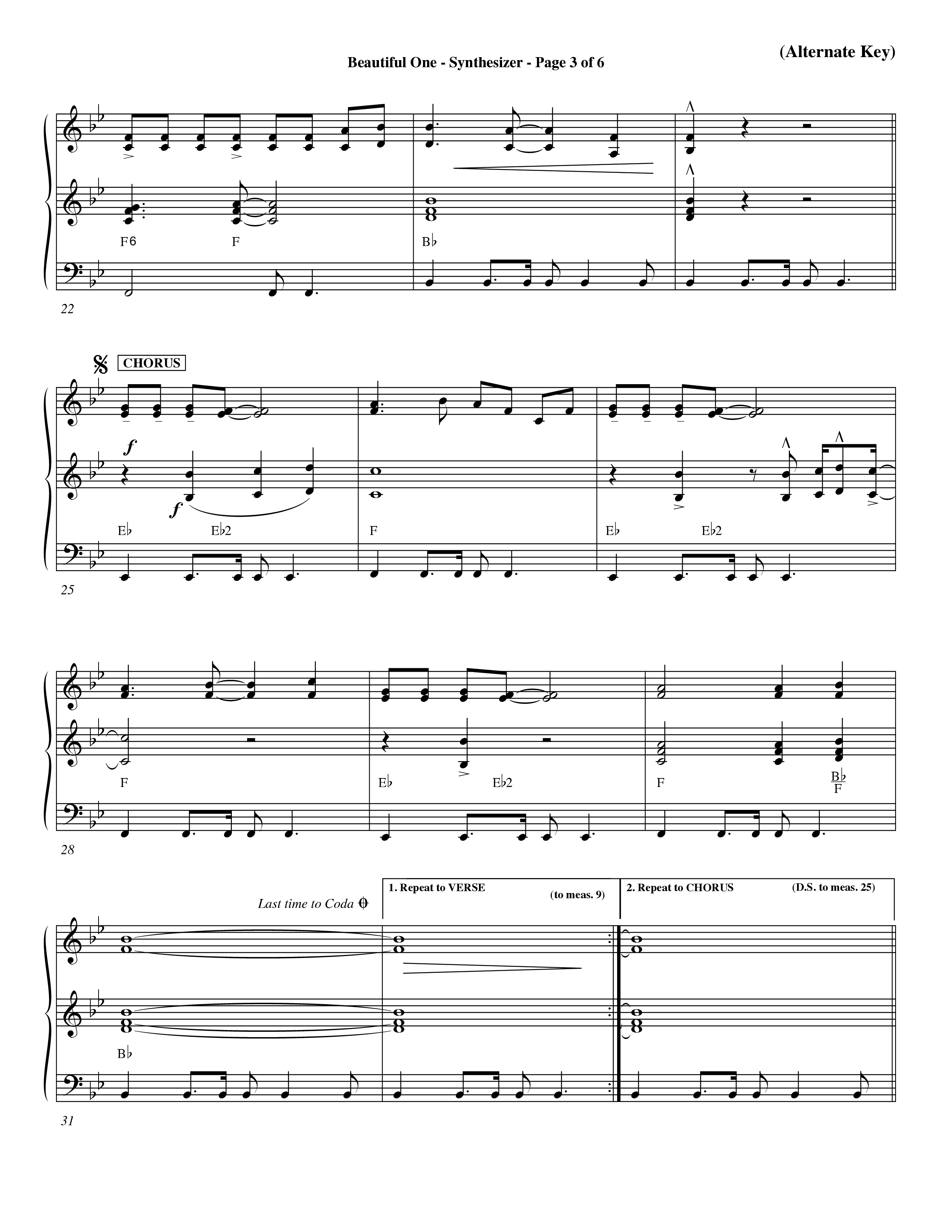Beautiful One (Choral Anthem SATB) Synth (Word Music Choral / Orch. Paul Nelson)