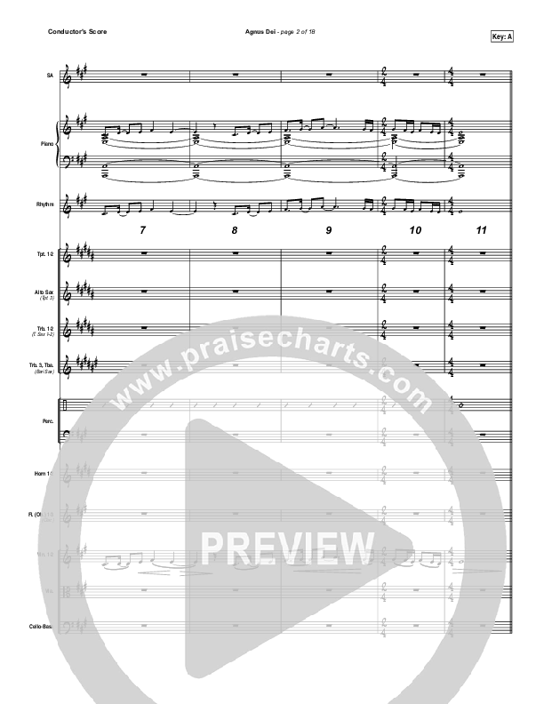 Agnus Dei Conductor's Score (Michael W. Smith)