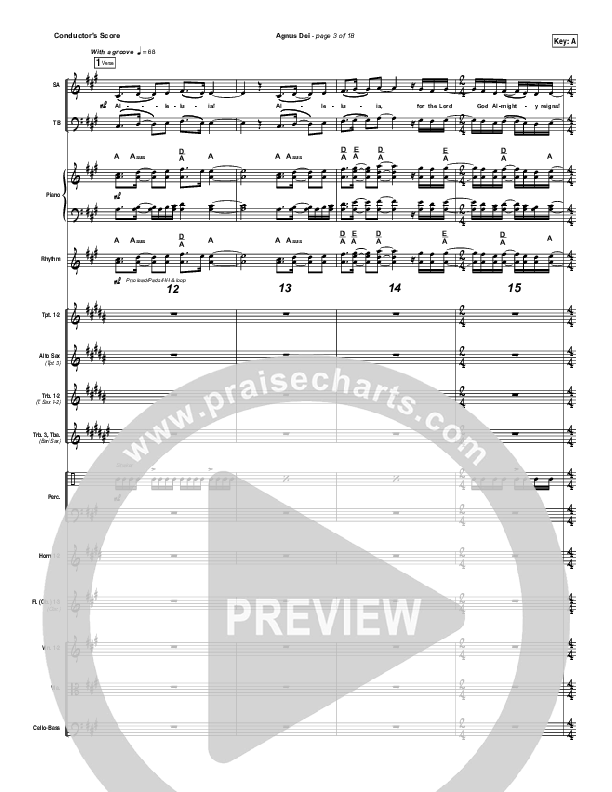 Agnus Dei Conductor's Score (Michael W. Smith)