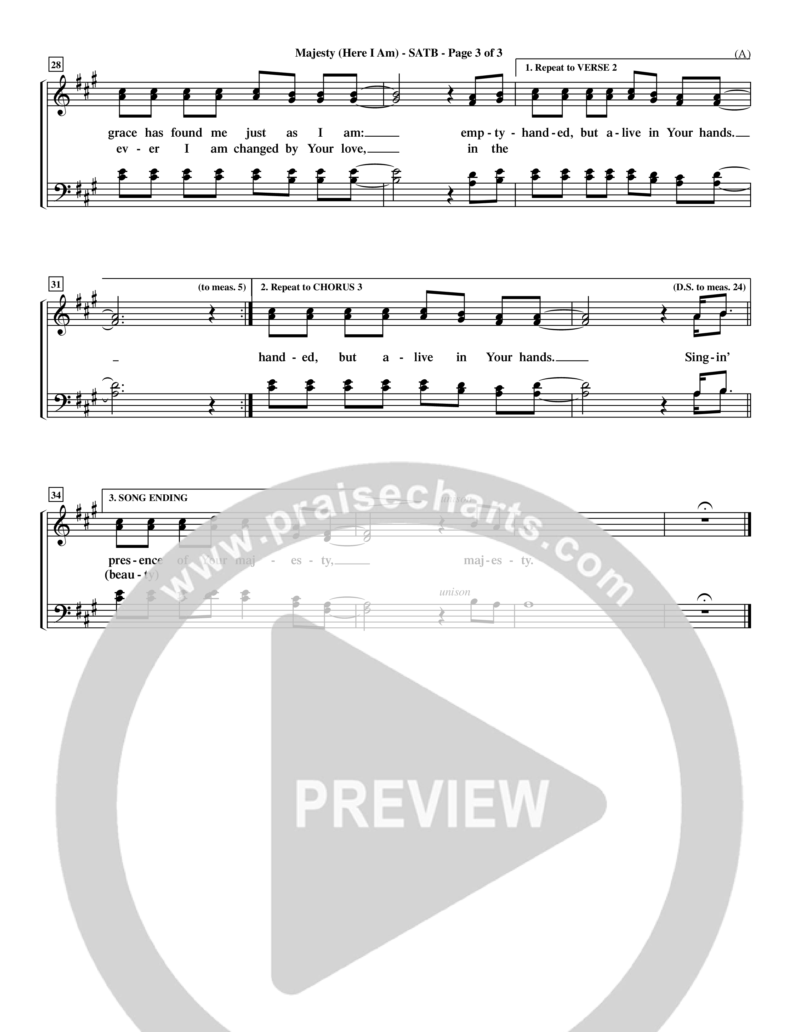 Majesty (Choral Anthem SATB) Choir Sheet (SATB) (Word Music Choral / Orch. Dave Williamson)
