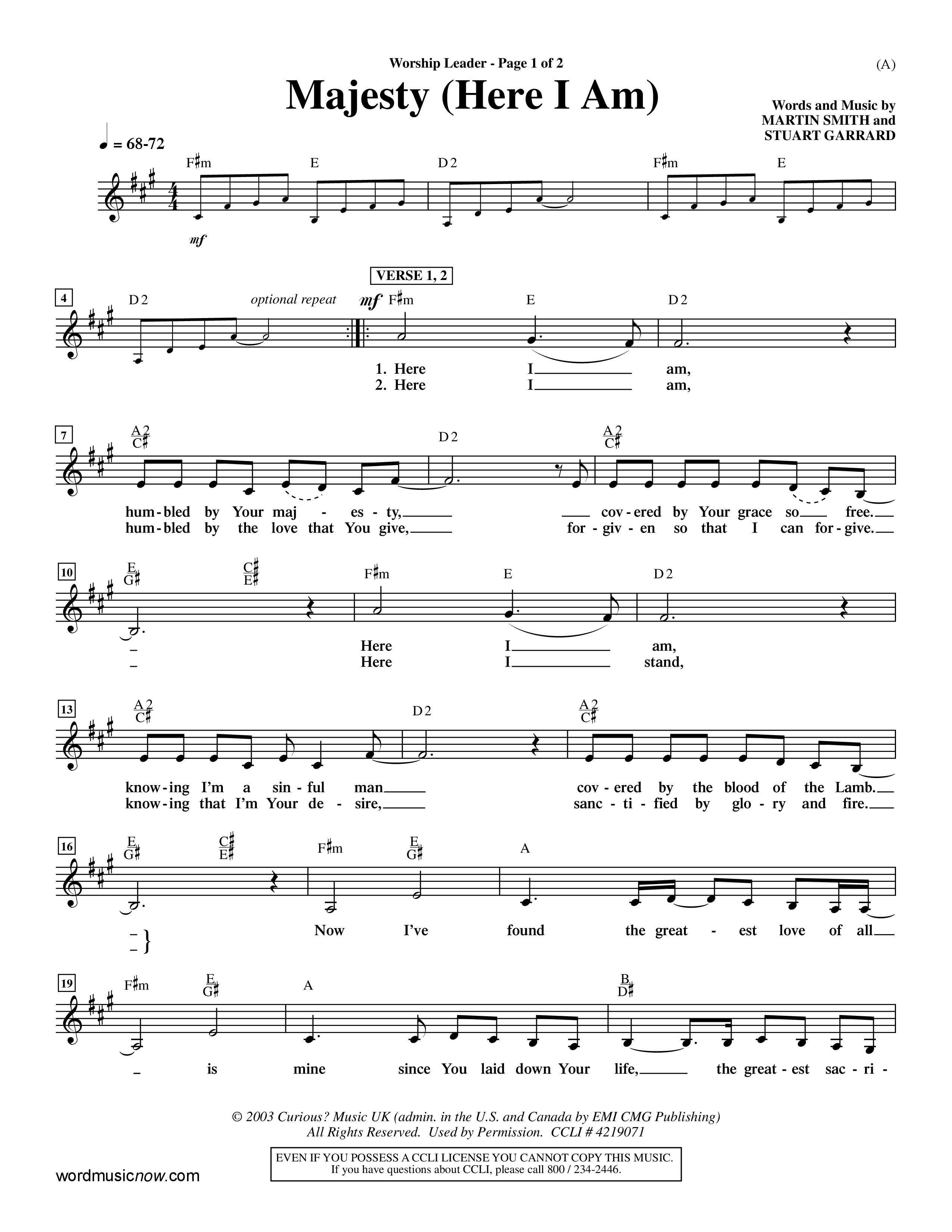 Majesty (Choral Anthem SATB) Rhythm Pack (Word Music Choral / Orch. Dave Williamson)
