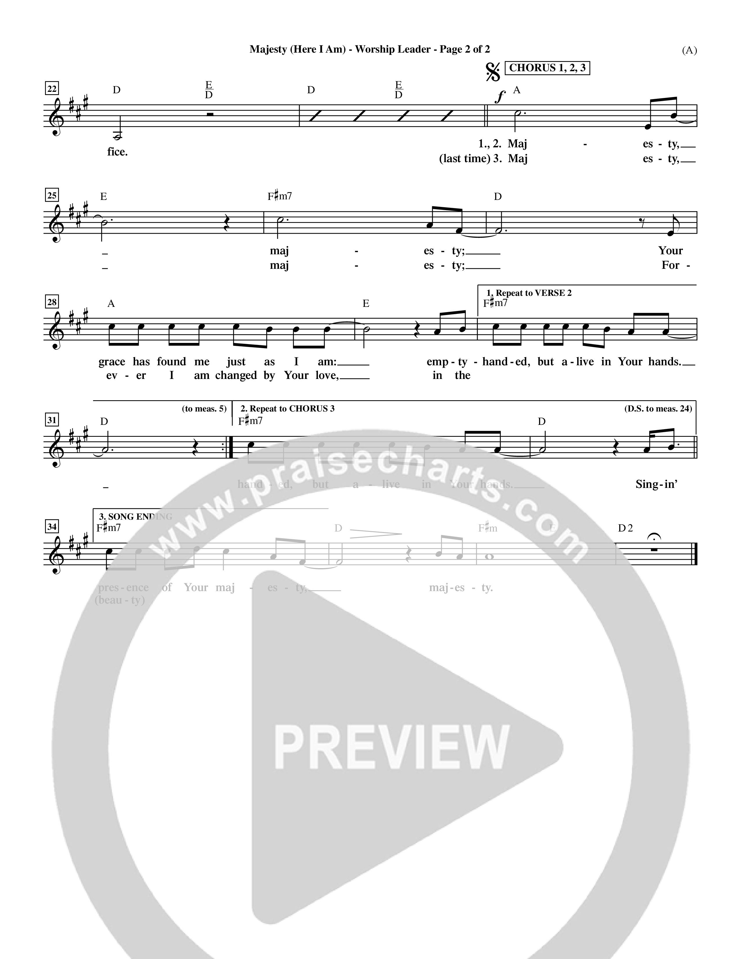 Majesty (Choral Anthem SATB) Rhythm Pack (Word Music Choral / Orch. Dave Williamson)
