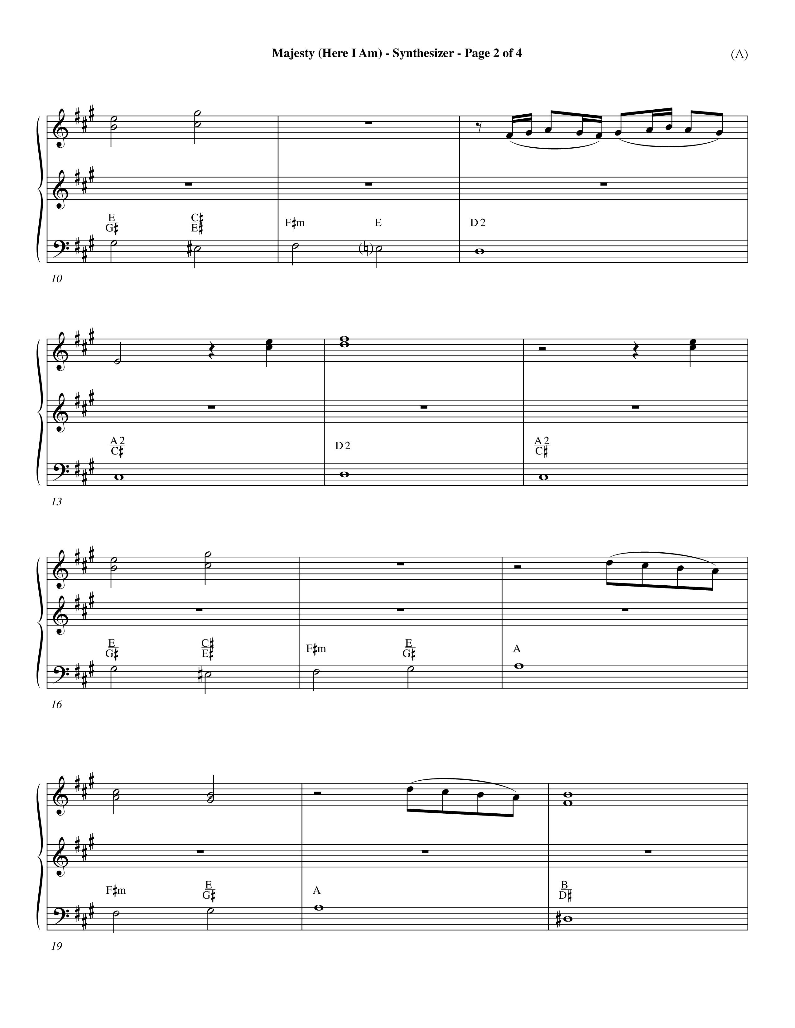 Majesty (Choral Anthem SATB) Synth (Word Music Choral / Orch. Dave Williamson)
