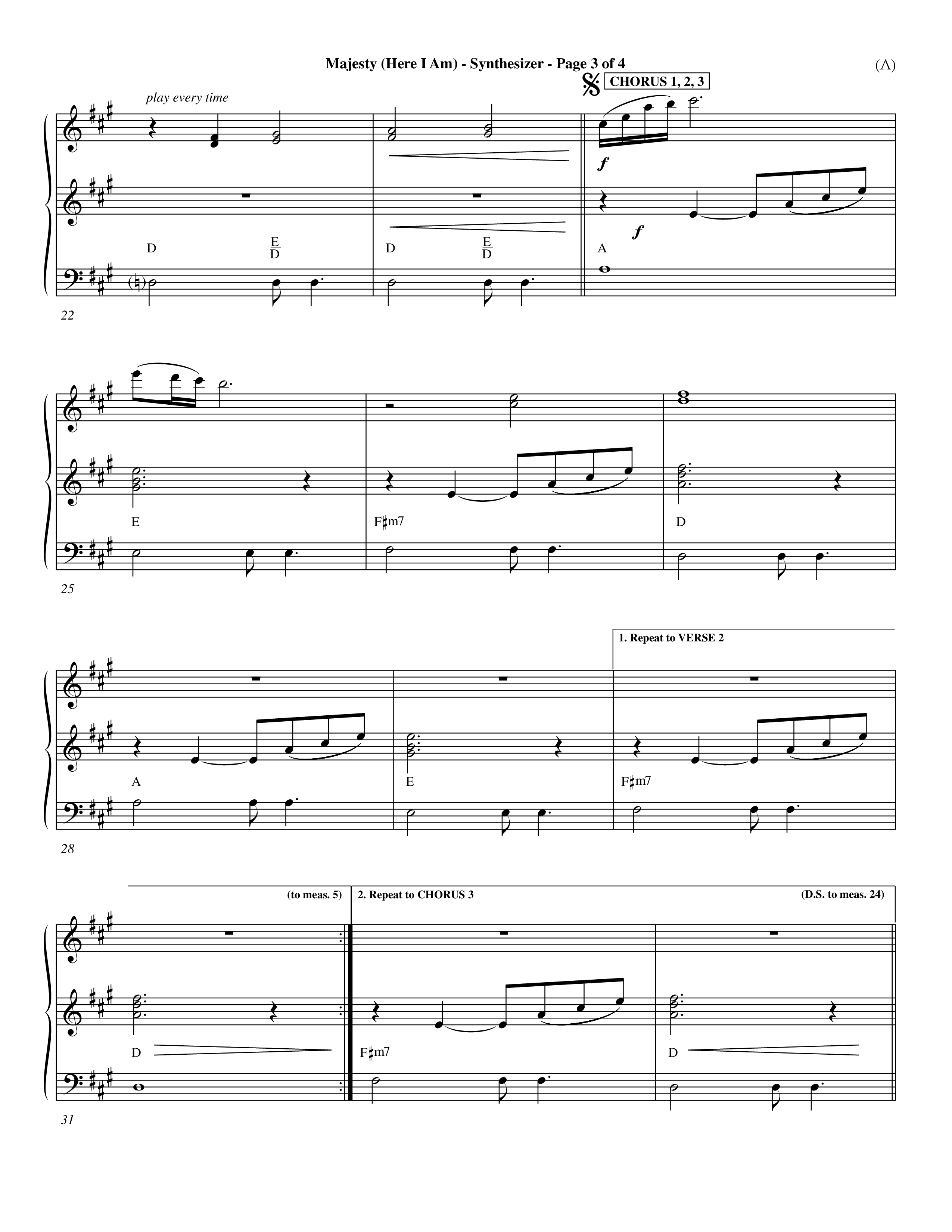 Majesty (Choral Anthem SATB) Synth (Word Music Choral / Orch. Dave Williamson)