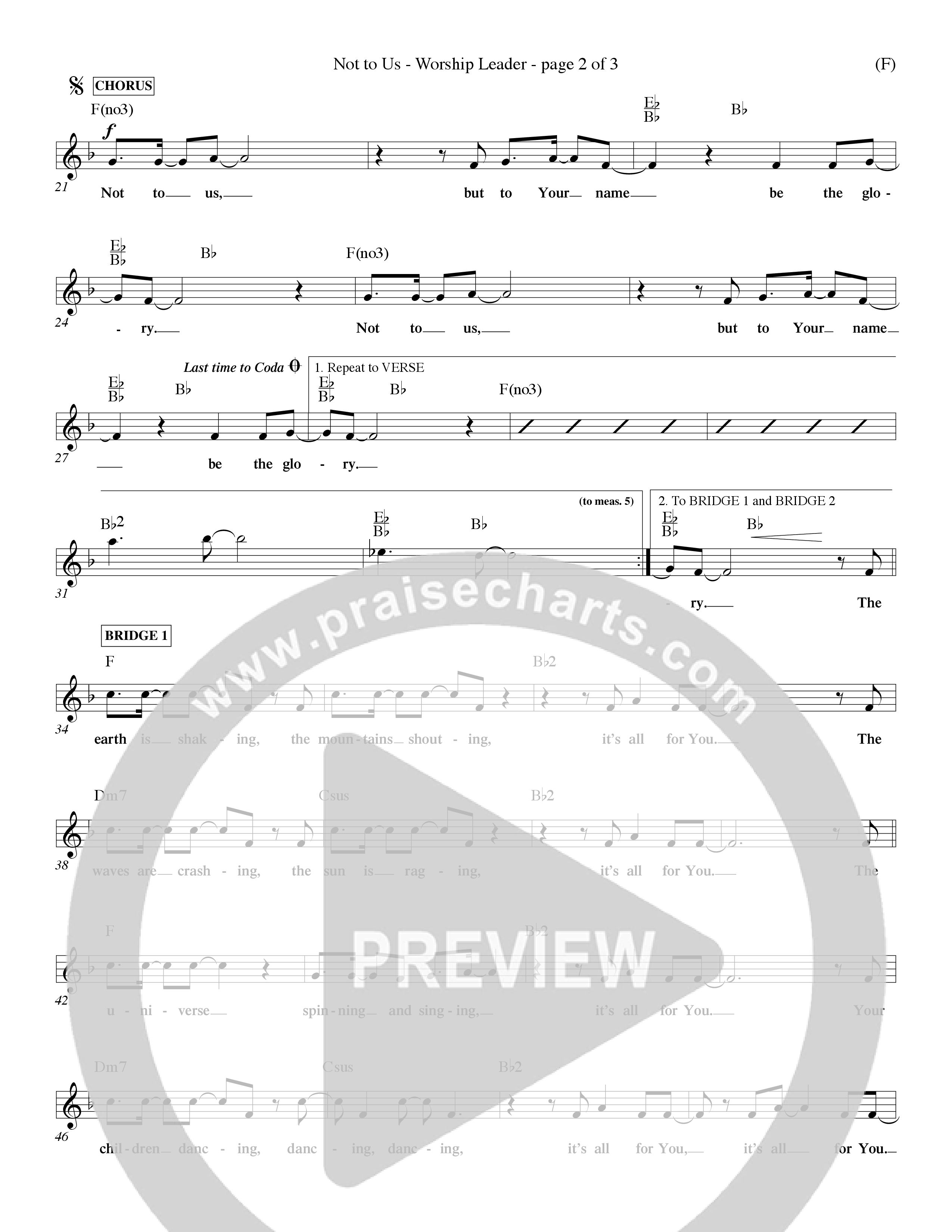 Not To Us (Choral Anthem SATB) Rhythm Pack (Word Music Choral / Orch. Dave Williamson)