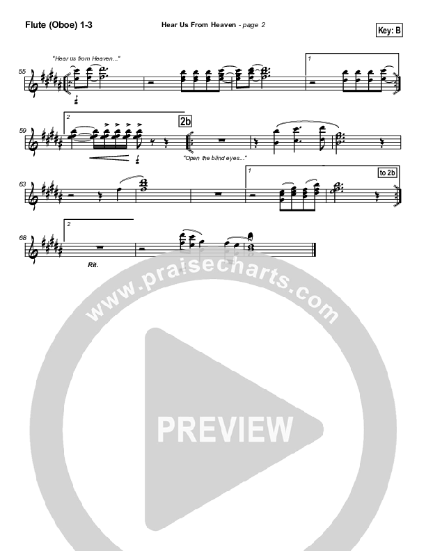 Hear Us From Heaven Flute/Oboe 1/2/3 (New Life Worship)