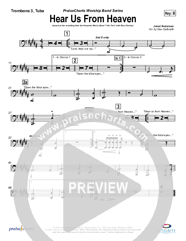 Hear Us From Heaven Trombone 3/Tuba (New Life Worship)