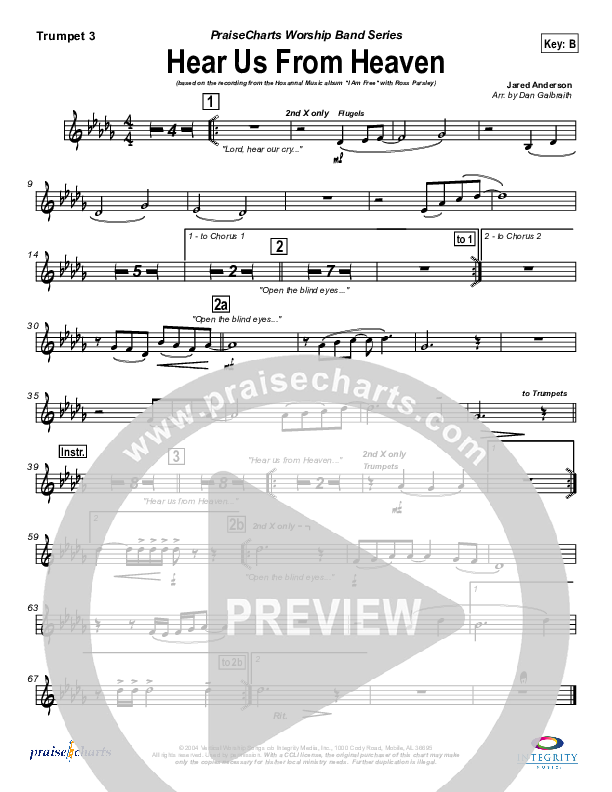 Hear Us From Heaven Brass Pack (New Life Worship)