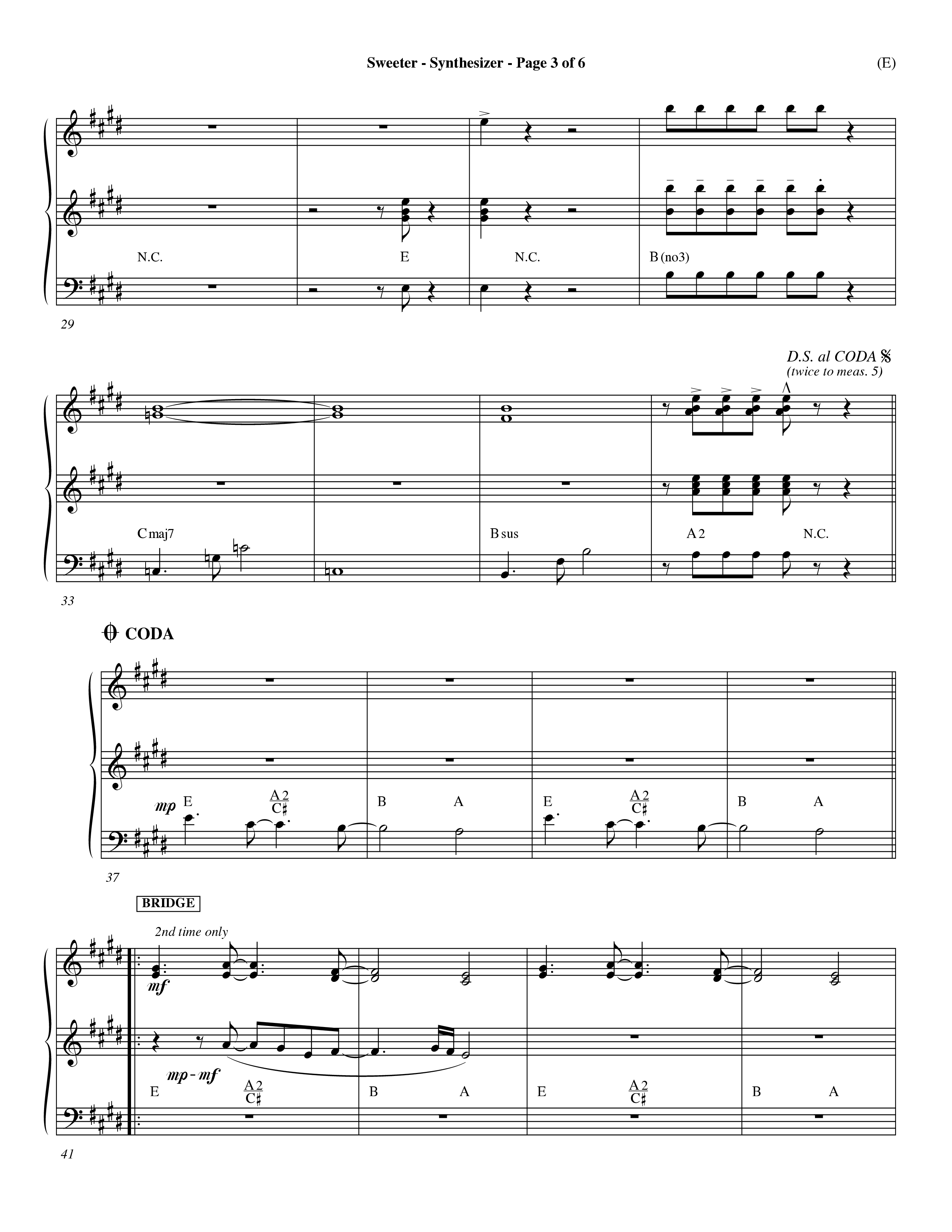 Sweeter (Choral Anthem SATB) Synth (Word Music Choral / Orch. Dave Williamson)
