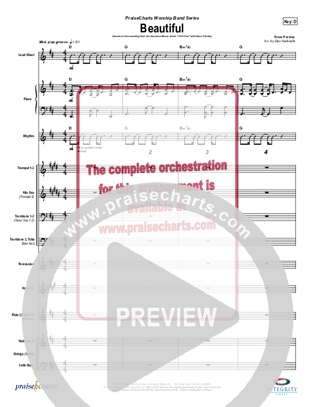 Beautiful Conductor's Score (New Life Worship)