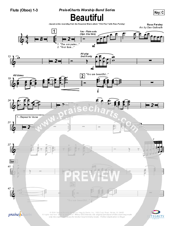 Beautiful Flute/Oboe 1/2/3 (New Life Worship)