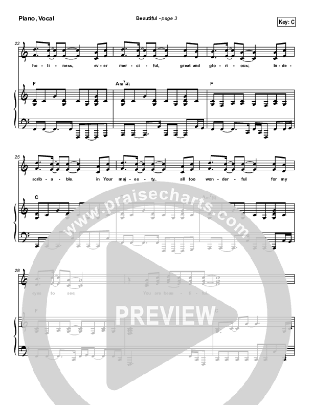 Beautiful Piano/Vocal (New Life Worship)