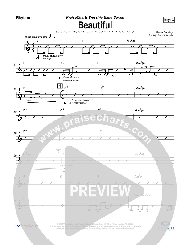 Beautiful Rhythm Chart (New Life Worship)