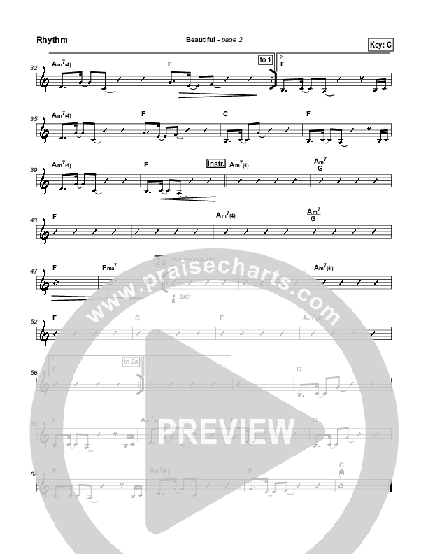 Beautiful Rhythm Chart (New Life Worship)