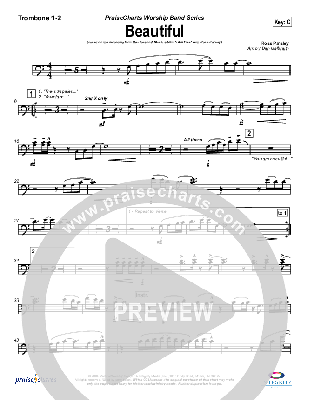 Beautiful Trombone 1/2 (New Life Worship)