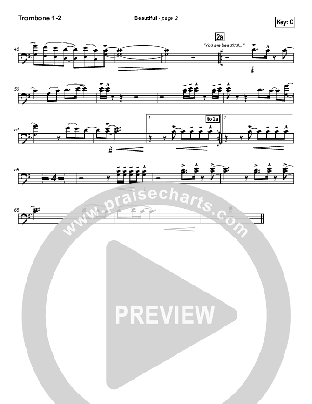 Beautiful Trombone 1/2 (New Life Worship)