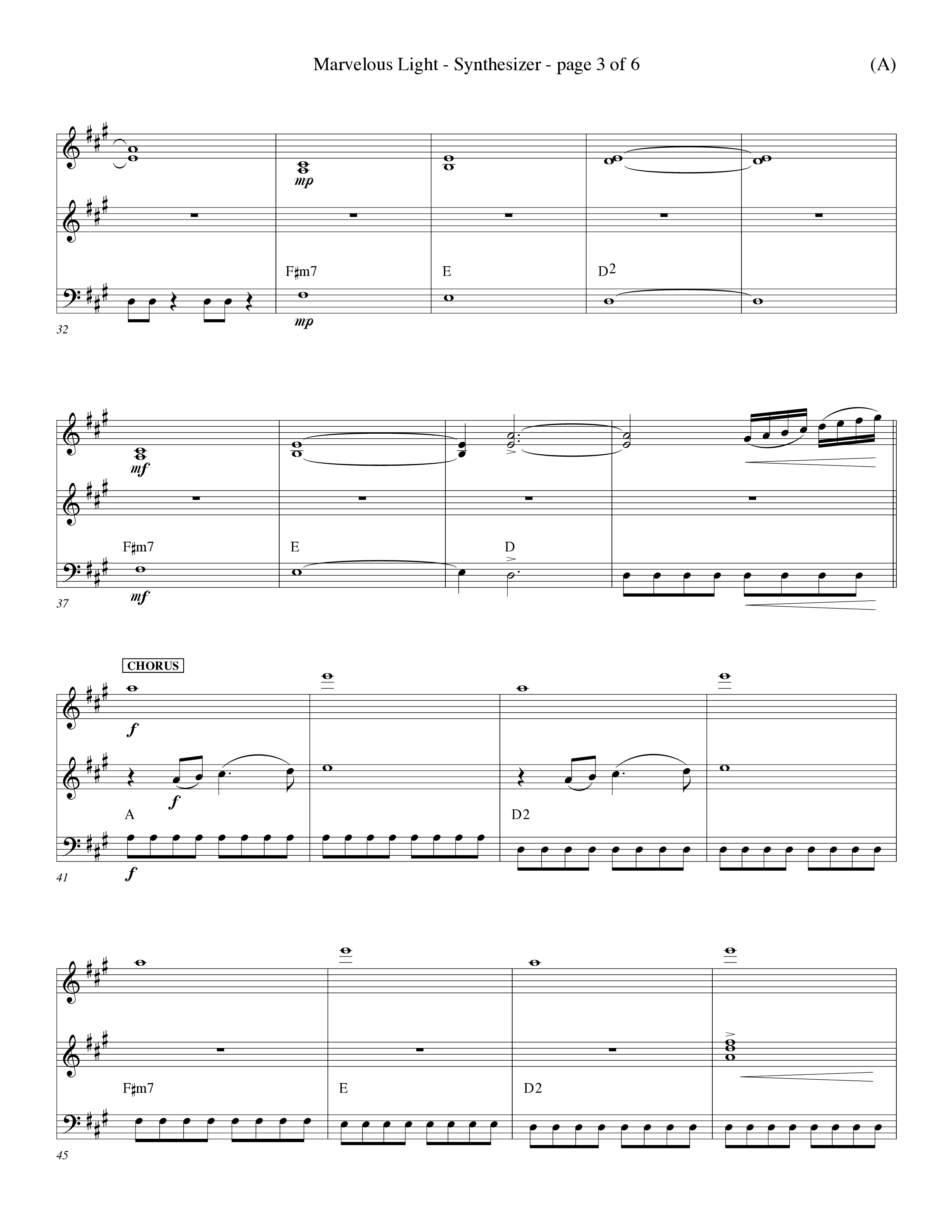 Marvelous Light (Choral Anthem SATB) Synth (Word Music Choral / Orch. Dave Williamson)