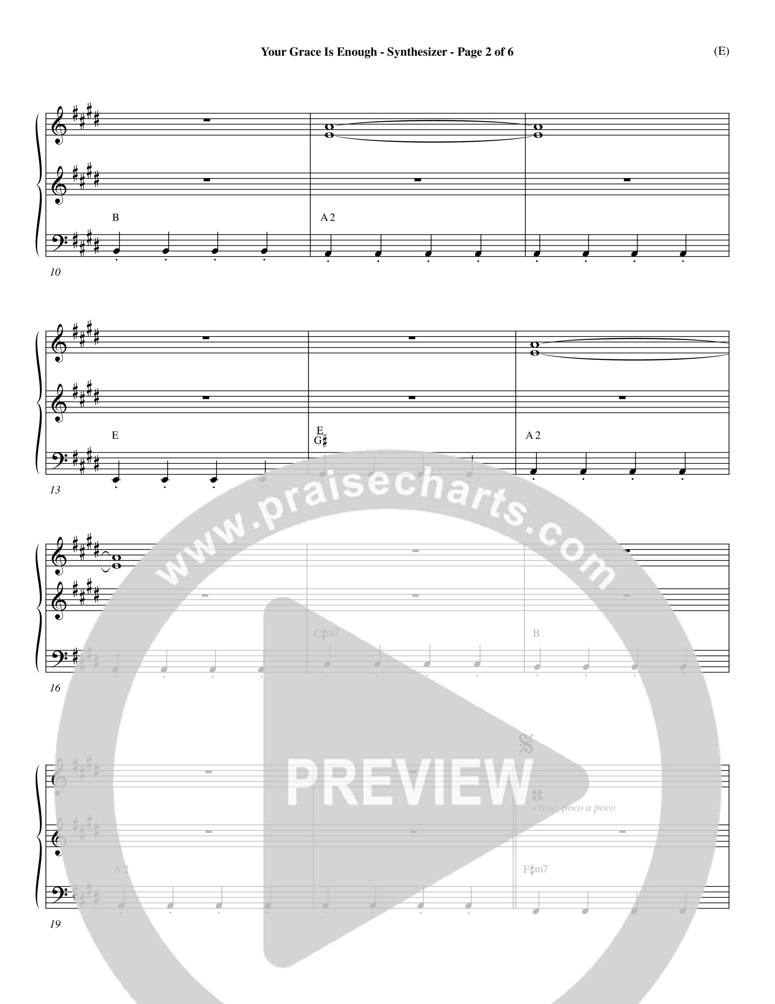 Your Grace Is Enough (Choral Anthem SATB) Synth (Word Music Choral / Orch. Dave Williamson)