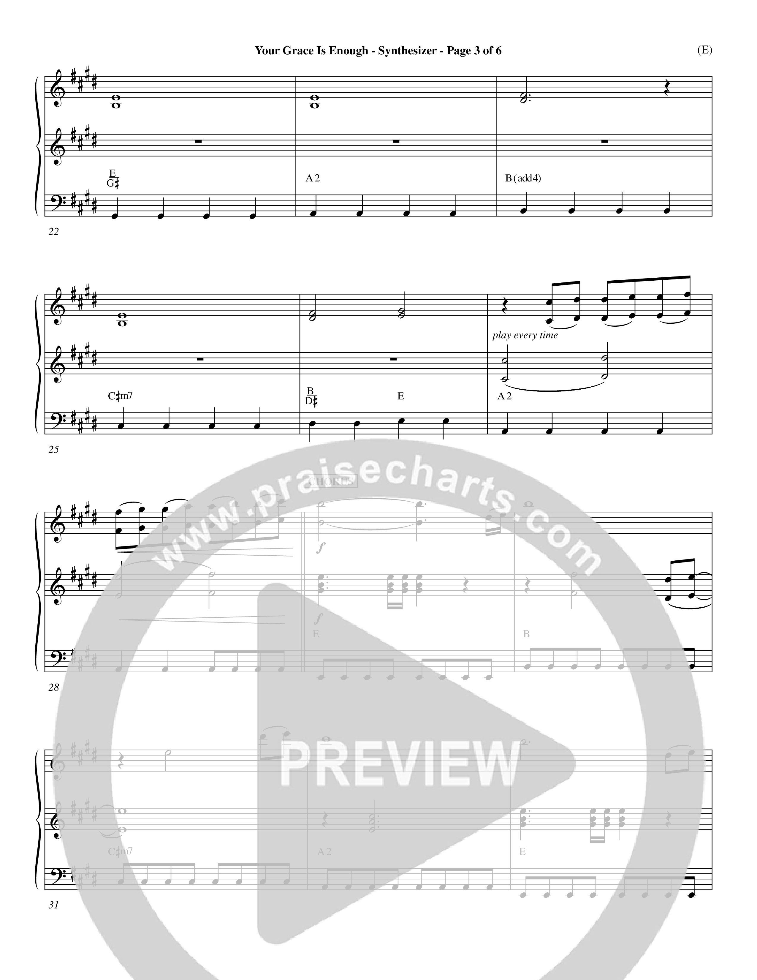 Your Grace Is Enough (Choral Anthem SATB) Synth (Word Music Choral / Orch. Dave Williamson)