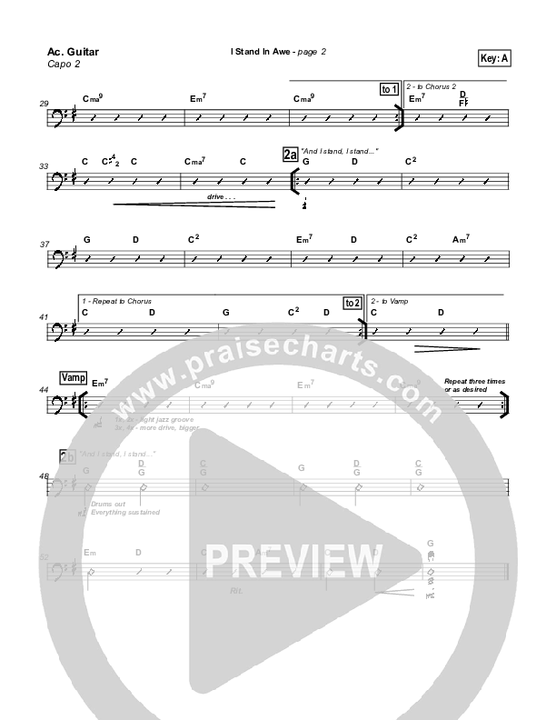 I Stand In Awe Acoustic Guitar (New Life Worship)