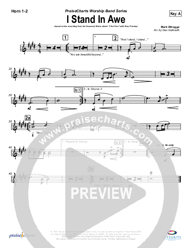 I Stand In Awe Brass Pack (New Life Worship)