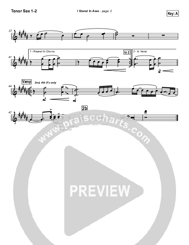 I Stand In Awe Tenor Sax 1/2 (New Life Worship)