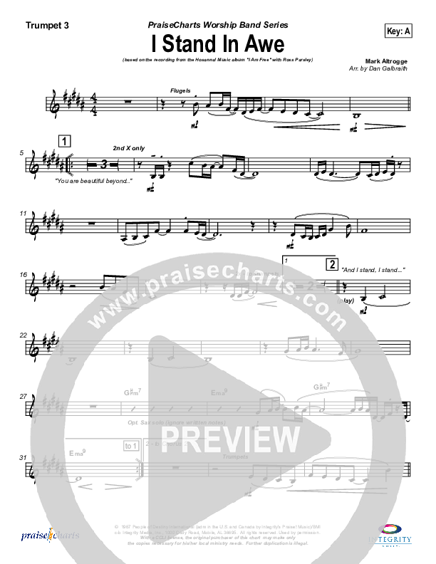 I Stand In Awe Trumpet 3 (New Life Worship)