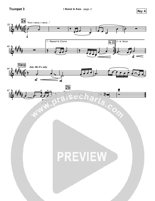 I Stand In Awe Trumpet 3 (New Life Worship)