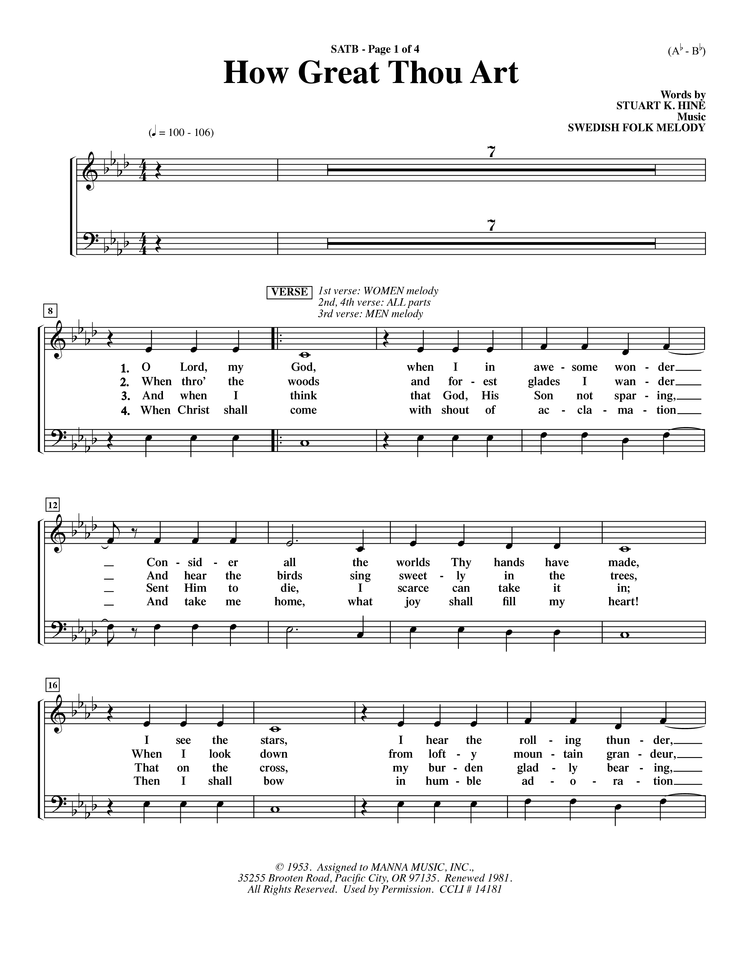 How Great Thou Art (Choral Anthem SATB) Choir Sheet (SATB) (Word Music Choral / Arr. John Coates / Orch. Dave Williamson / Orch. Keith Christopher)