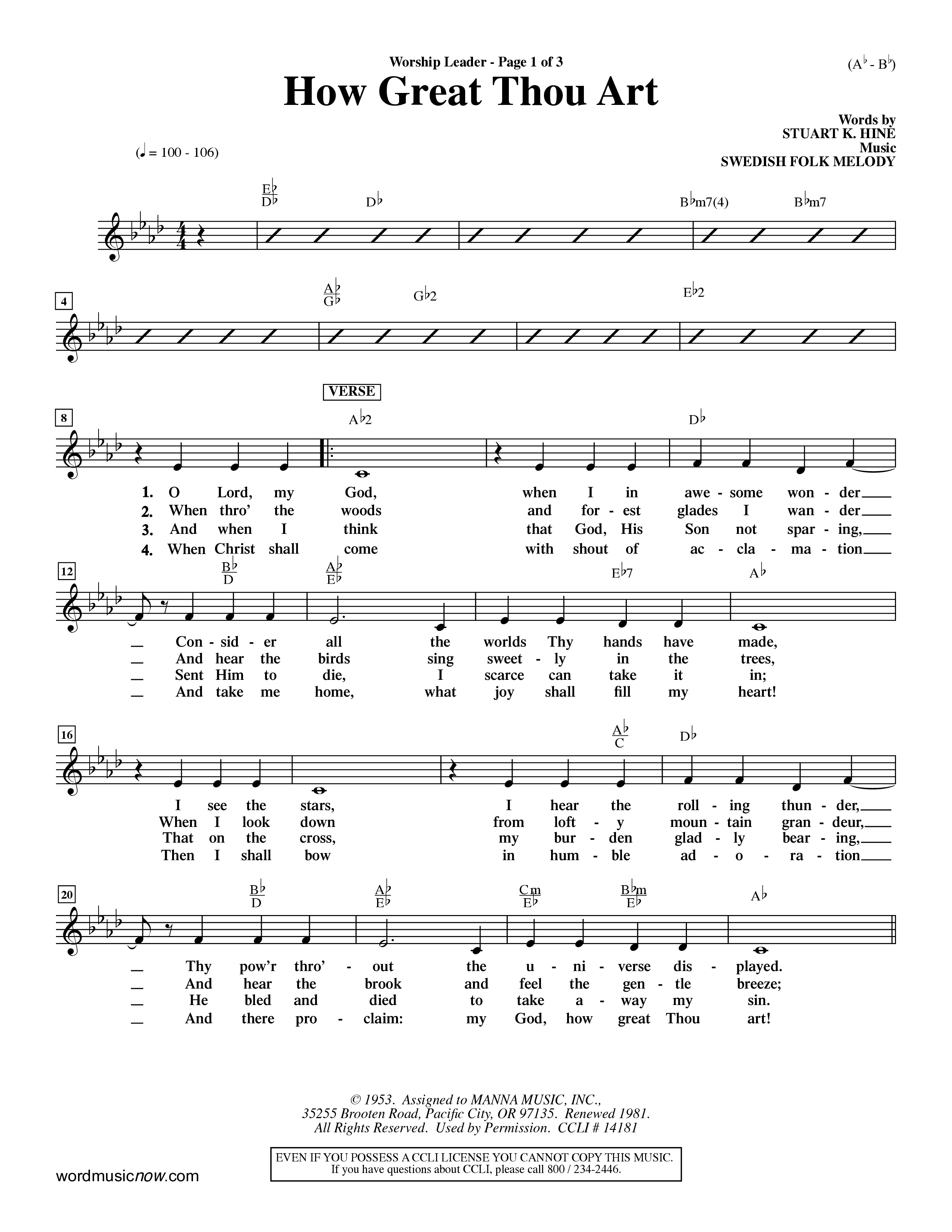 How Great Thou Art (Choral Anthem SATB) Rhythm Pack (Word Music Choral / Arr. John Coates / Orch. Dave Williamson / Orch. Keith Christopher)