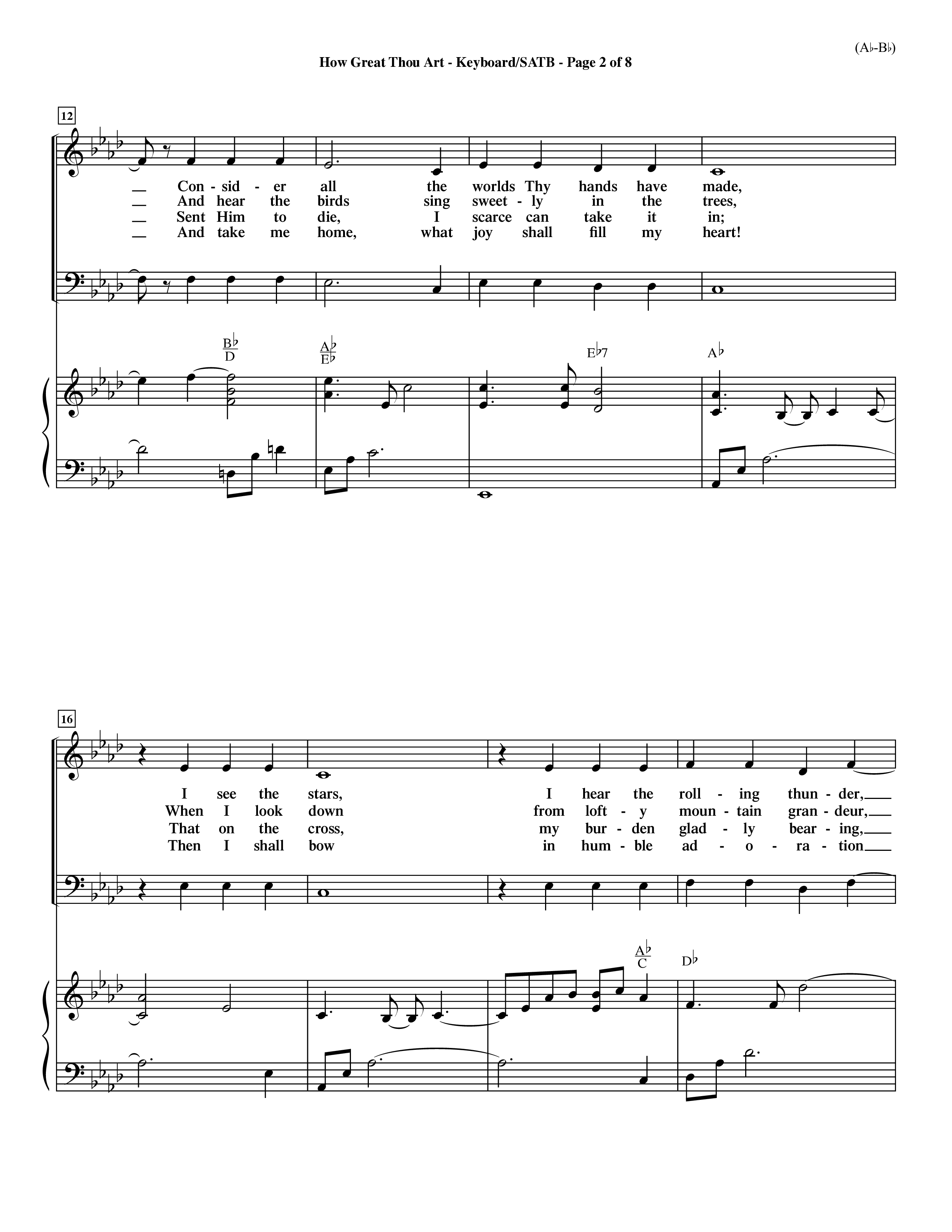 How Great Thou Art (Choral Anthem SATB) Keyboard/Vocal (SATB) (Word Music Choral / Arr. John Coates / Orch. Dave Williamson / Orch. Keith Christopher)