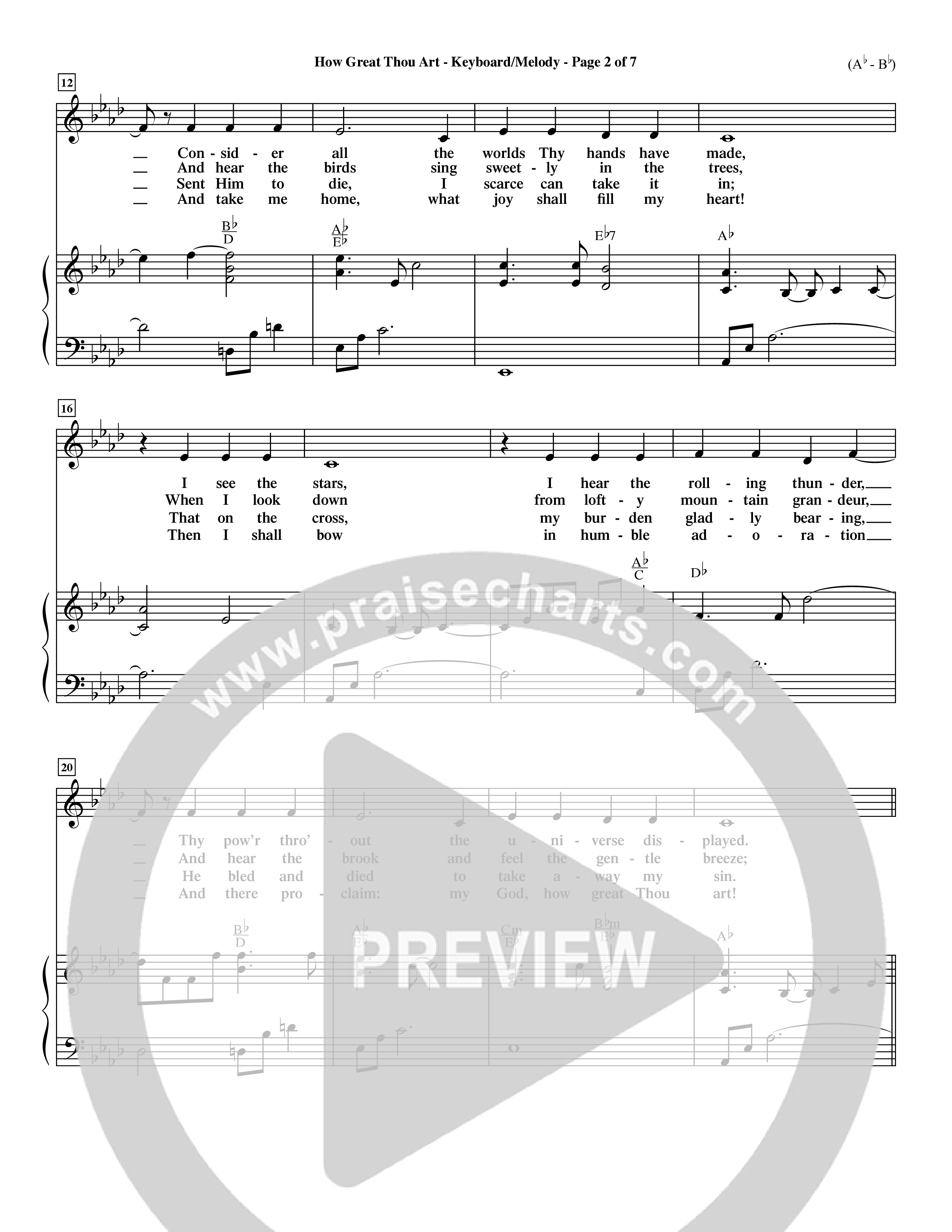 How Great Thou Art (Choral Anthem SATB) Piano/Vocal (Melody) (Word Music Choral / Arr. John Coates / Orch. Dave Williamson / Orch. Keith Christopher)