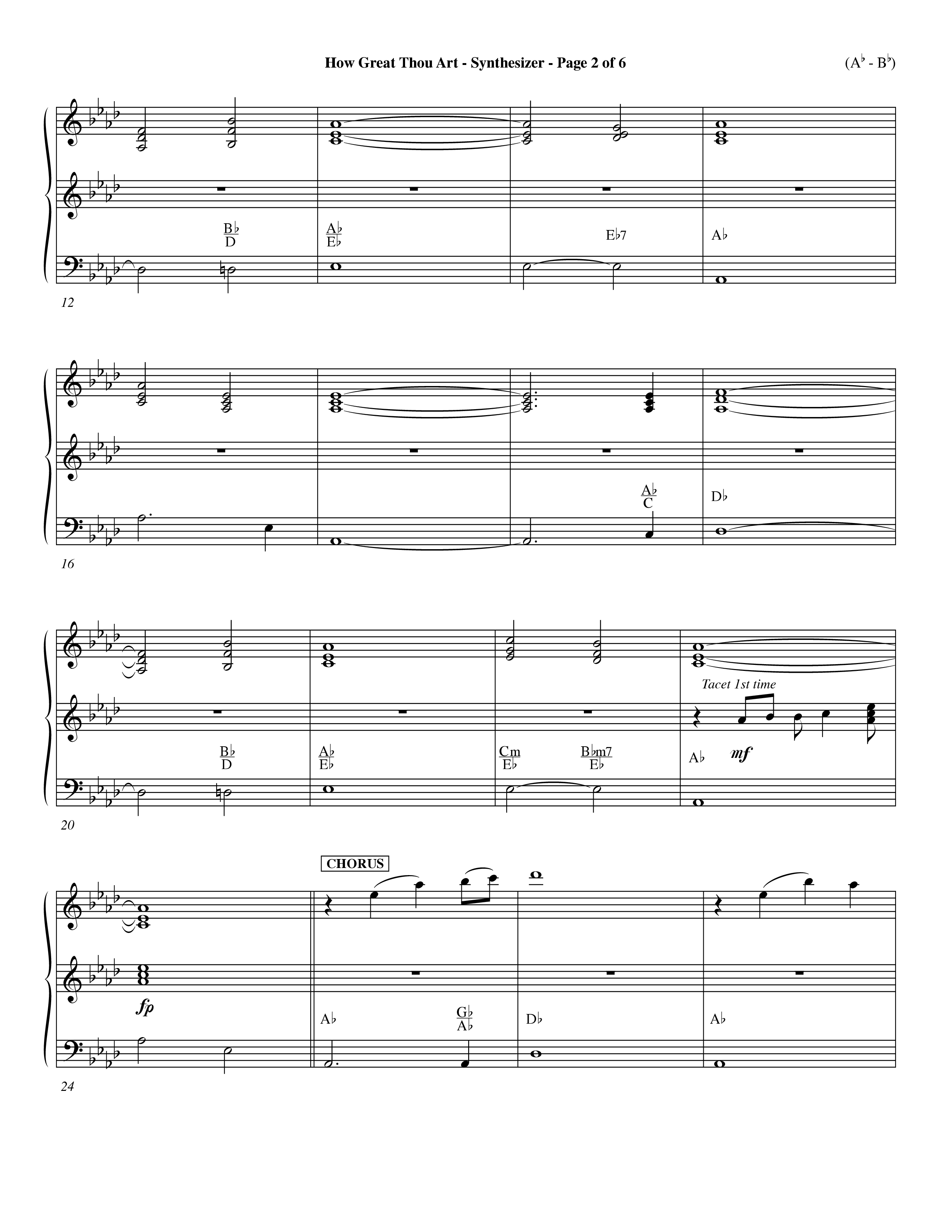 How Great Thou Art (Choral Anthem SATB) Synth (Word Music Choral / Arr. John Coates / Orch. Dave Williamson / Orch. Keith Christopher)