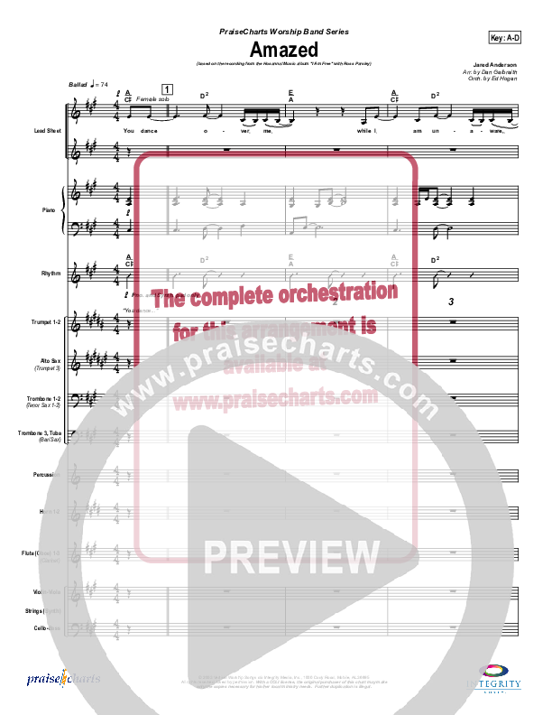 Amazed Conductor's Score (New Life Worship)