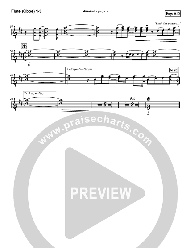Amazed Flute/Oboe 1/2/3 (New Life Worship)