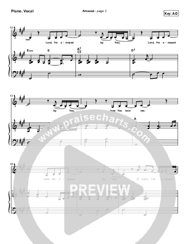 Amazed Piano/Vocal (New Life Worship)