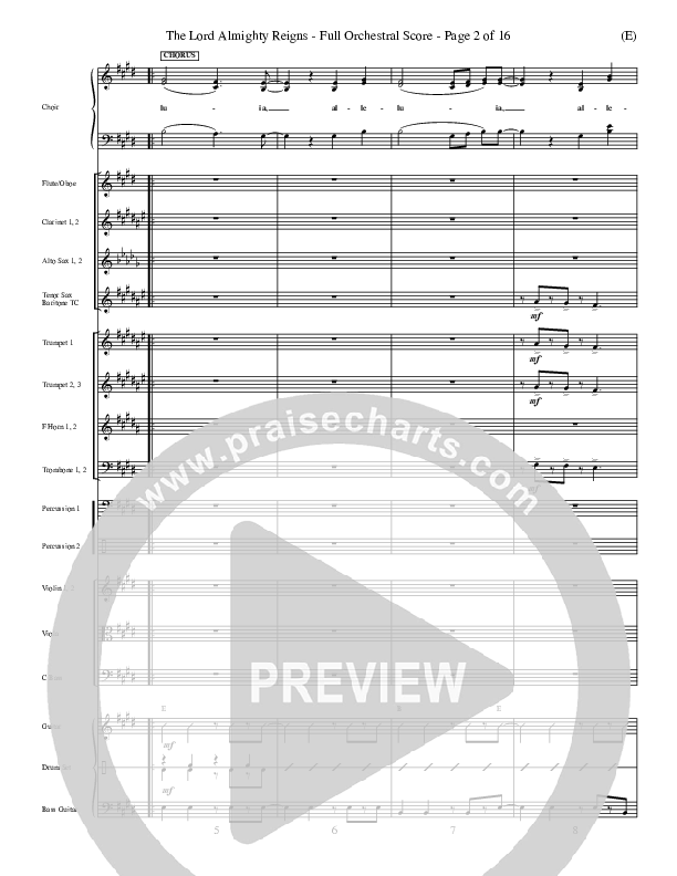 The Lord Almighty Reigns Conductor's Score ()
