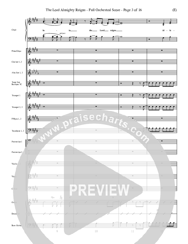 The Lord Almighty Reigns Conductor's Score ()