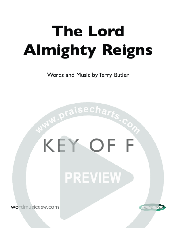 The Lord Almighty Reigns Cover Sheet ()
