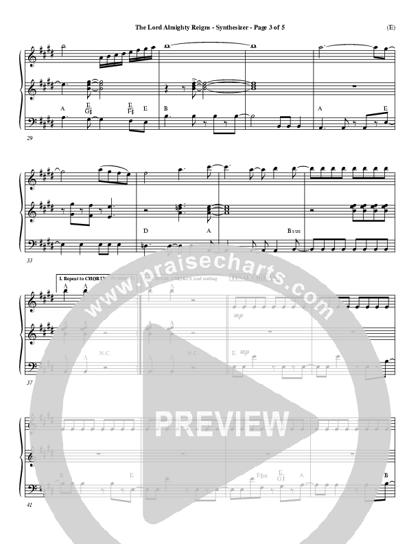 The Lord Almighty Reigns Synth ()