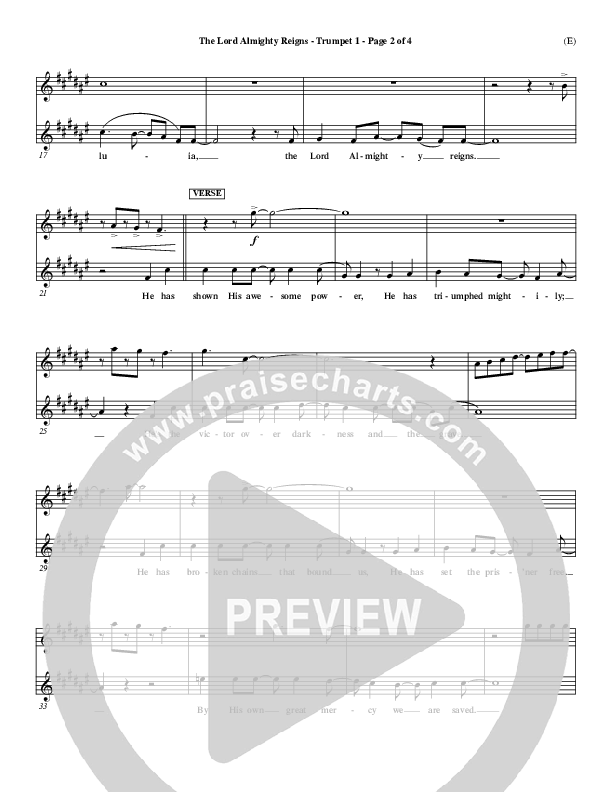 The Lord Almighty Reigns Trumpet 1 ()